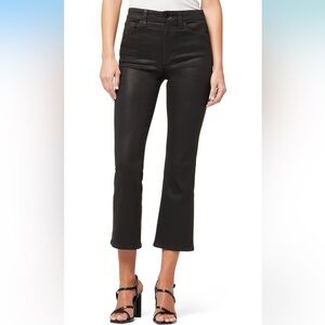 NWT Joe’s High Rise Calle Cropped Kick Boot- Black Costed Jeans
